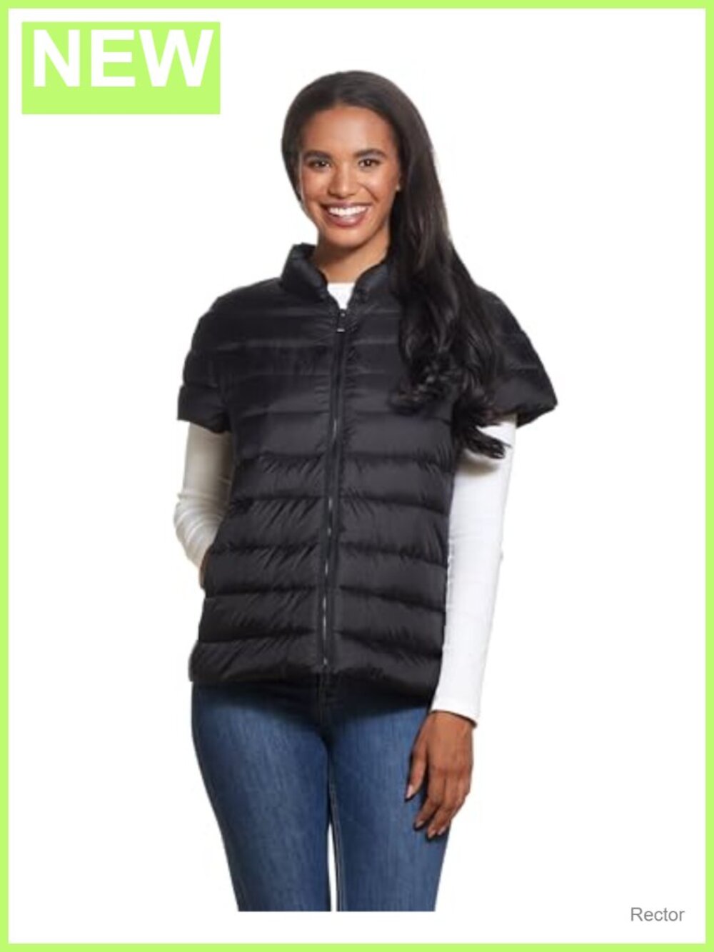Quilted Puffer Down Vest Lightweight Packable Zip Front Casual